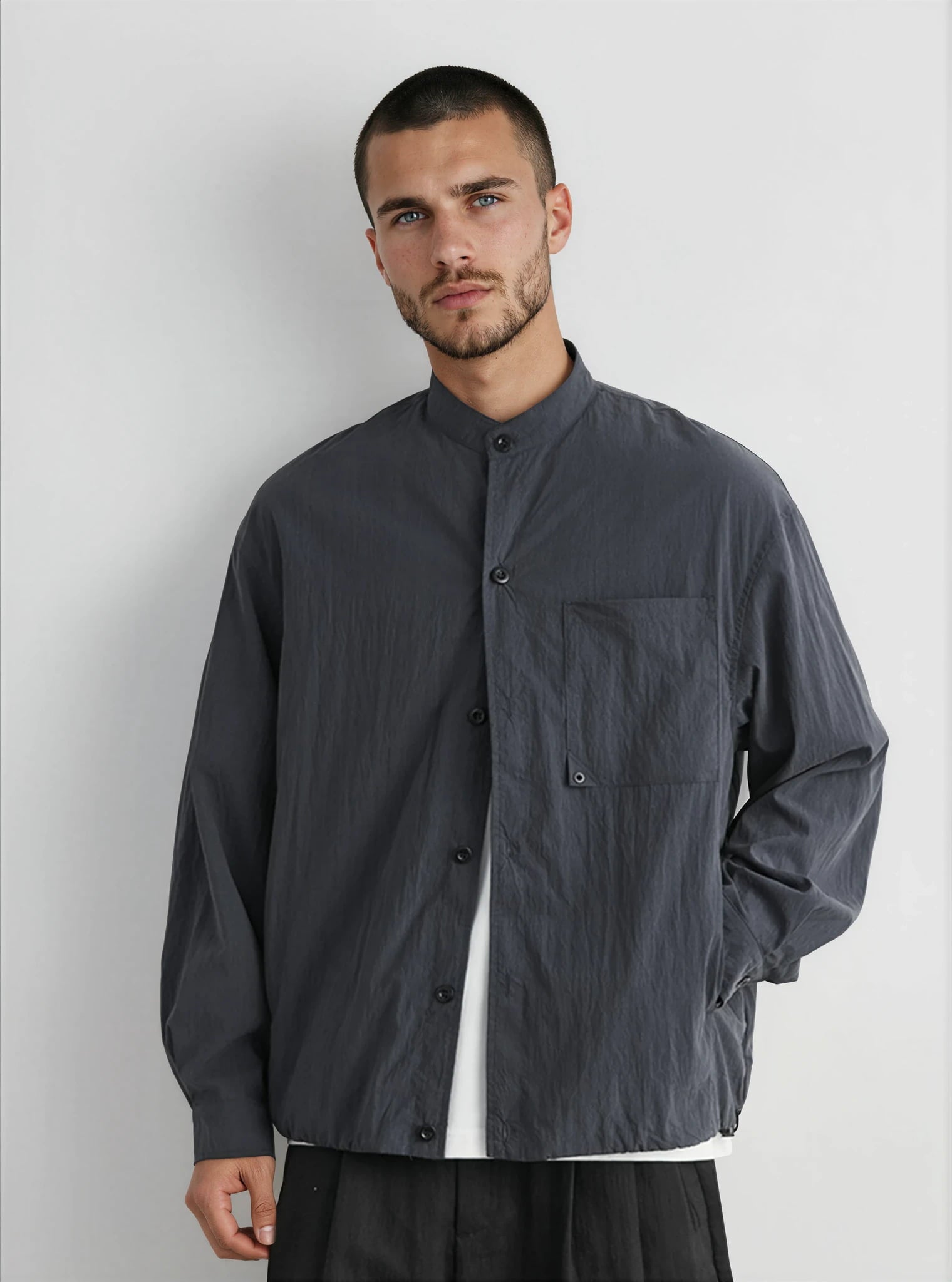 Men's Tencel Lightweight Textured Overshirt