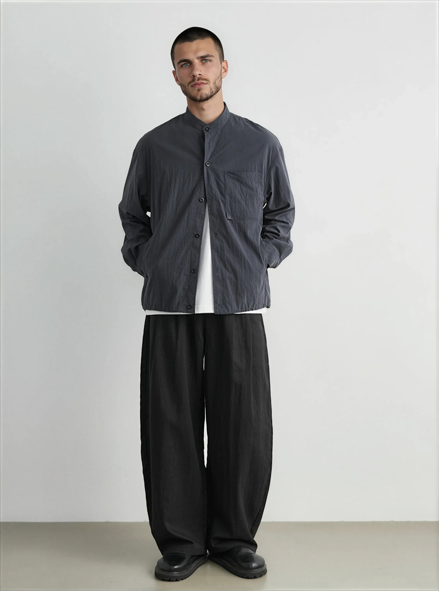 Men's Tencel Lightweight Textured Overshirt