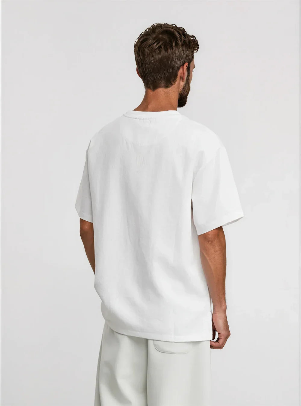 Men’s Cotton Blend Loose Fit Crew Neck Pocket T-Shirt