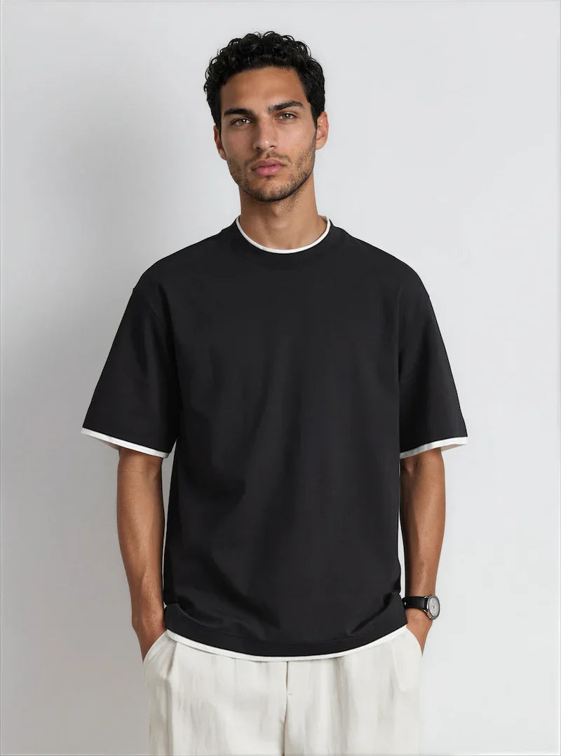 Men’s Cotton Loose Fit Two-Piece T-Shirt
