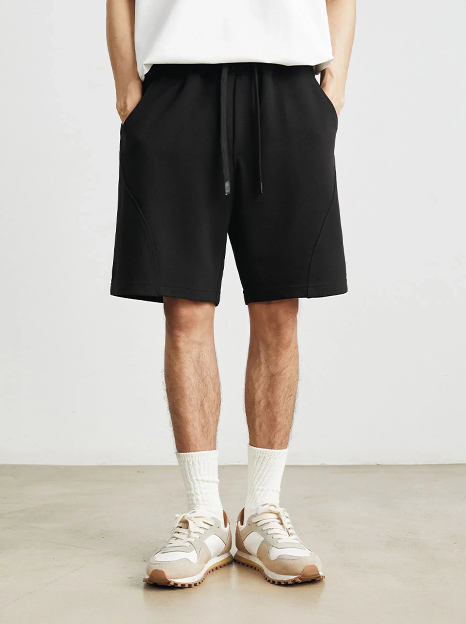 Men’s Cotton Blend Drawstring Casual Shorts