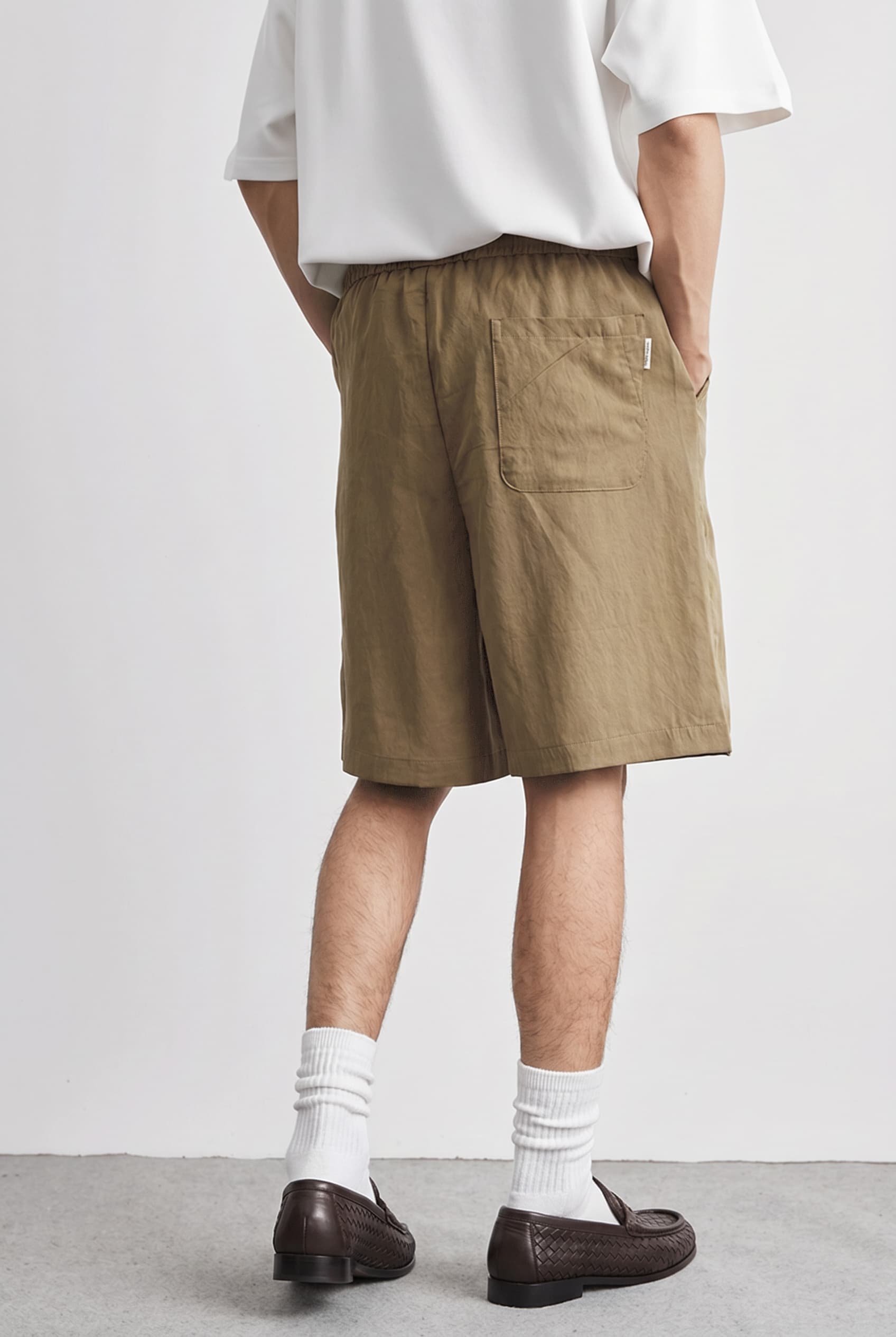 Men's 100% Tencel Nylon Blend Wide-Leg Shorts