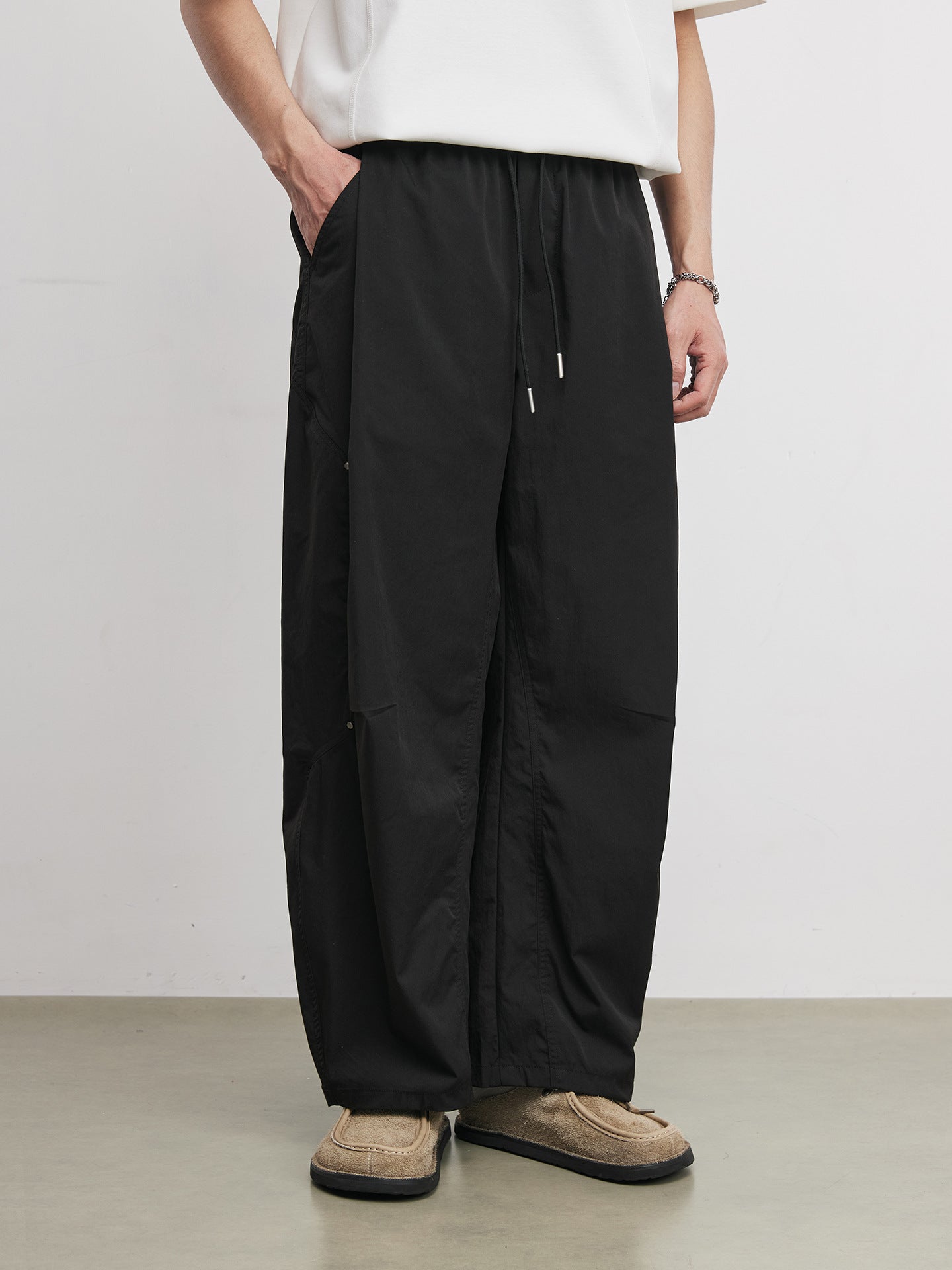 Men’s Wide Leg Quick-Dry Drawstring Pants